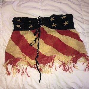 Ralph Lauren fringe American flag shirt